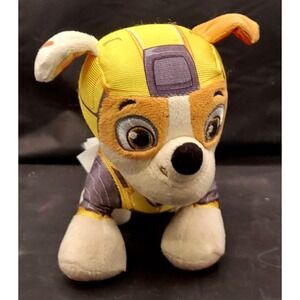 Spin Master Paw Patrol Mighty Pups Rubble Puppy Stuffed 7" Plush Toy